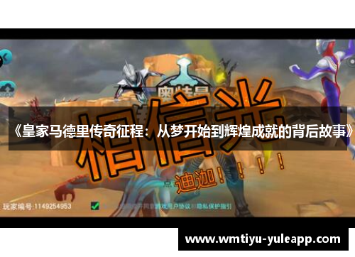《皇家马德里传奇征程：从梦开始到辉煌成就的背后故事》